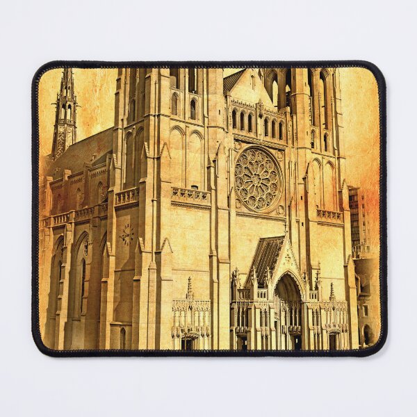 Item preview, Grace Cathedral, San Francisco blended on old paper designed and sold by NickoPrints.