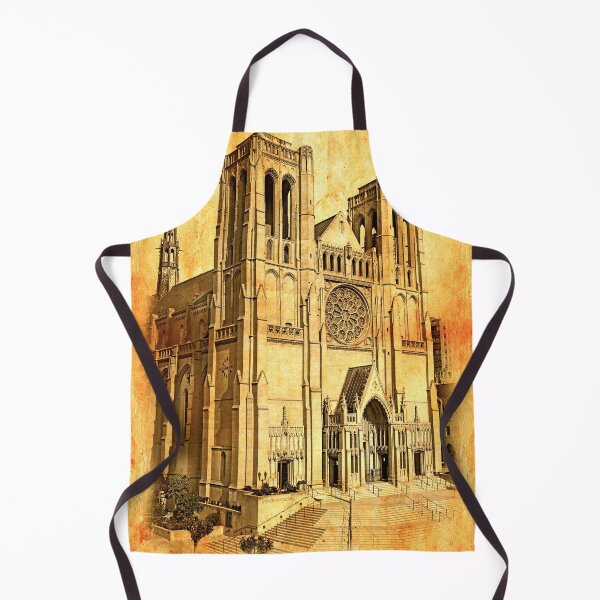 Item preview, Grace Cathedral, San Francisco blended on old paper designed and sold by NickoPrints.