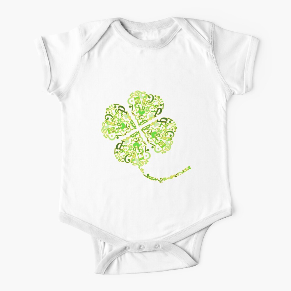 My First St Patrick/'s Day Cute Clover Irish Baby Long Sleeve Bodysuit