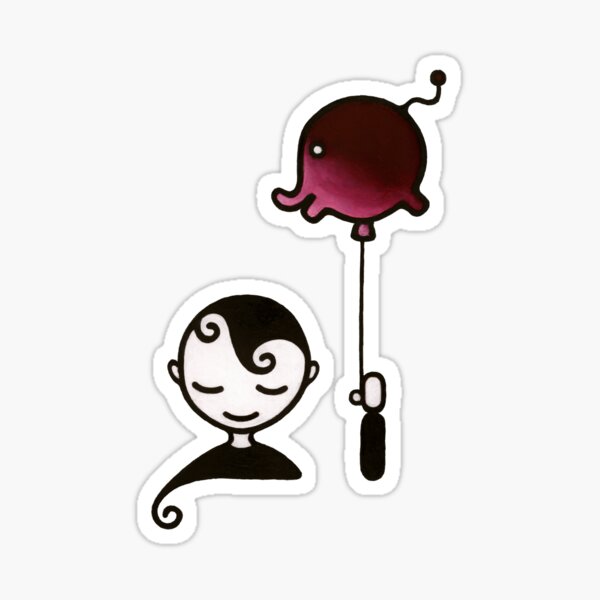 Elephant Dream – Boy with Balloon Sticker