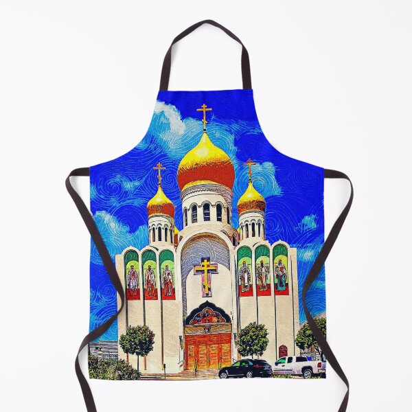 Item preview, Holy Virgin Cathedral - Russian Orthodox cathedral in San Francisco, impressionist painting designed and sold by NickoPrints.