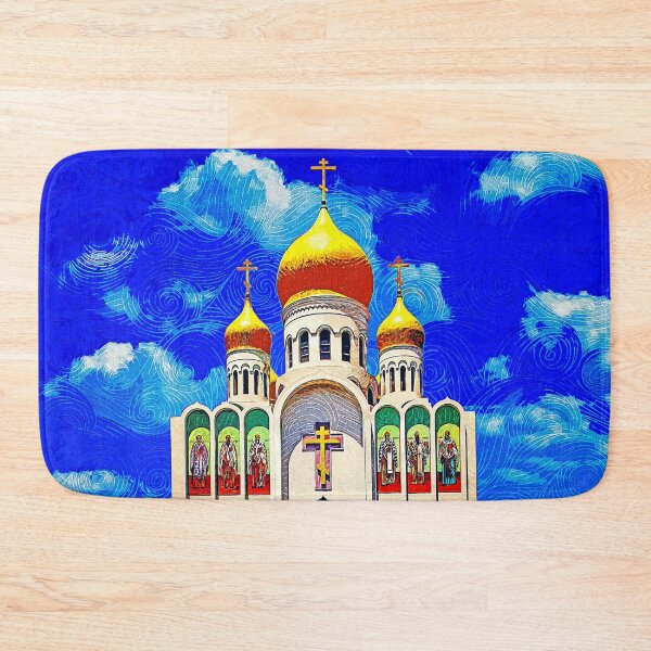 Item preview, Holy Virgin Cathedral - Russian Orthodox cathedral in San Francisco, impressionist painting designed and sold by NickoPrints.