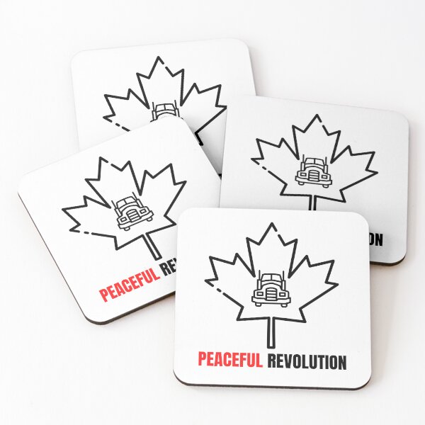 Item preview, Maple Leaf  with Truck - Peaceful Revolution  ( White) designed and sold by Free2BeMeShop.