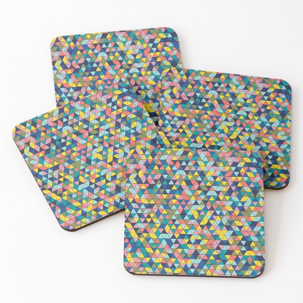 Item preview, Colourful triangles 9 - geometrical pattern designed and sold by Julia Rudens.