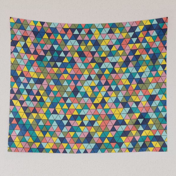 Item preview, Colourful triangles 9 - geometrical pattern designed and sold by Julia Rudens.