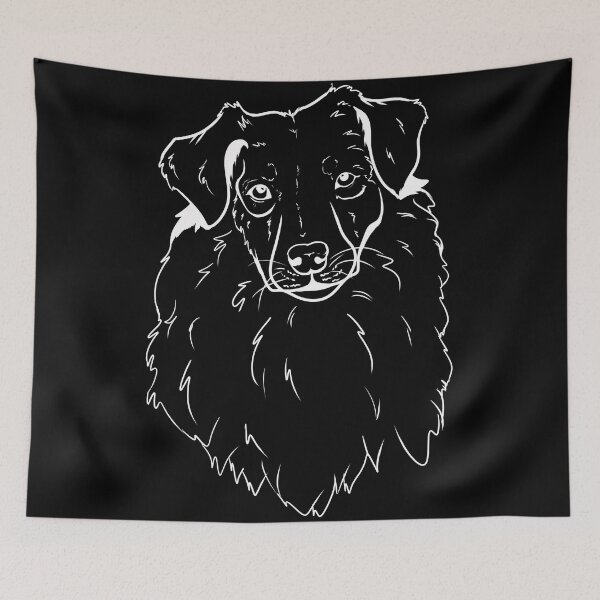 Item preview, White Australian Shepherd Outline designed and sold by mwinter2205.