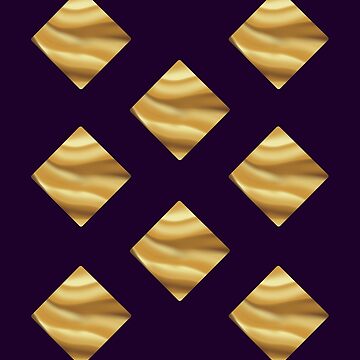 Artwork thumbnail, Gold Cream Minimalist Diamond Pattern by BlazeraptorGirl