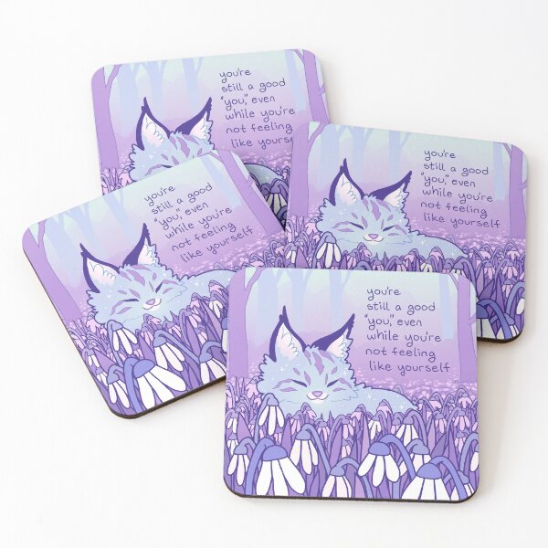 Item preview, "You're Still a Good You" Snowdrop Flower Lynx Kitten designed and sold by thelatestkate.