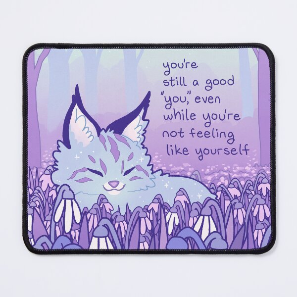 Item preview, "You're Still a Good You" Snowdrop Flower Lynx Kitten designed and sold by thelatestkate.
