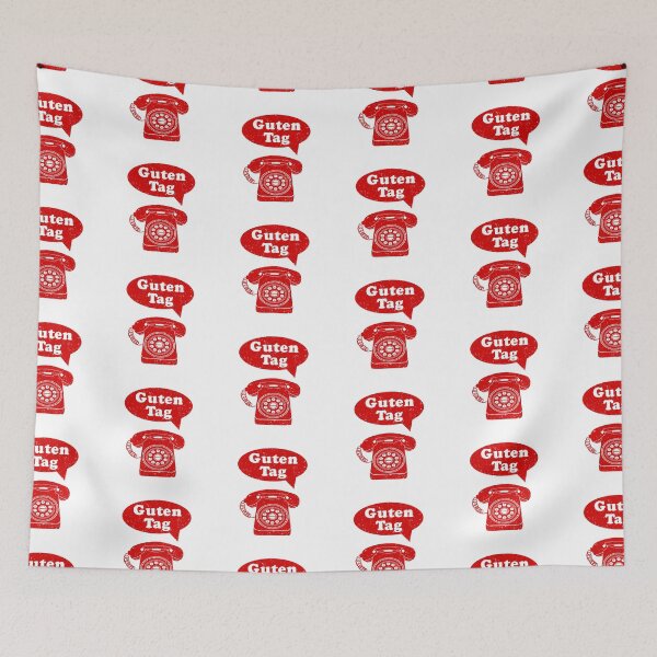Item preview, Guten Tag German Language Telephone greeting designed and sold by piedaydesigns.
