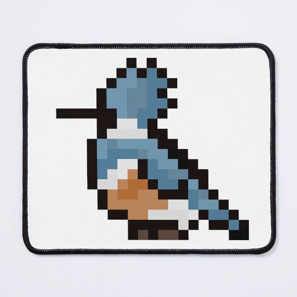 Item preview, Large Belted Kingfisher Pixel Art designed and sold by holfinak.