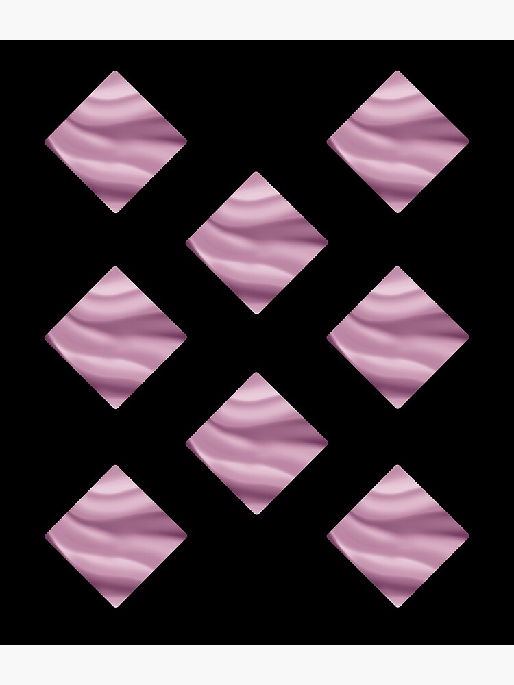 Thumbnail 3 of 3, Poster, Purple Cream Minimalist Diamond Pattern designed and sold by BlazeraptorGirl.
