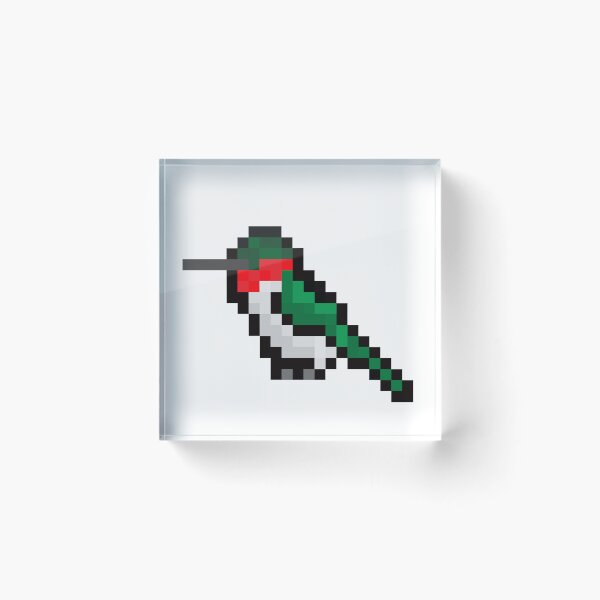 Artikelvorschau, Große Rubinkehlkolibri-Pixel-Kunst entworfen und verkauft von holfinak.