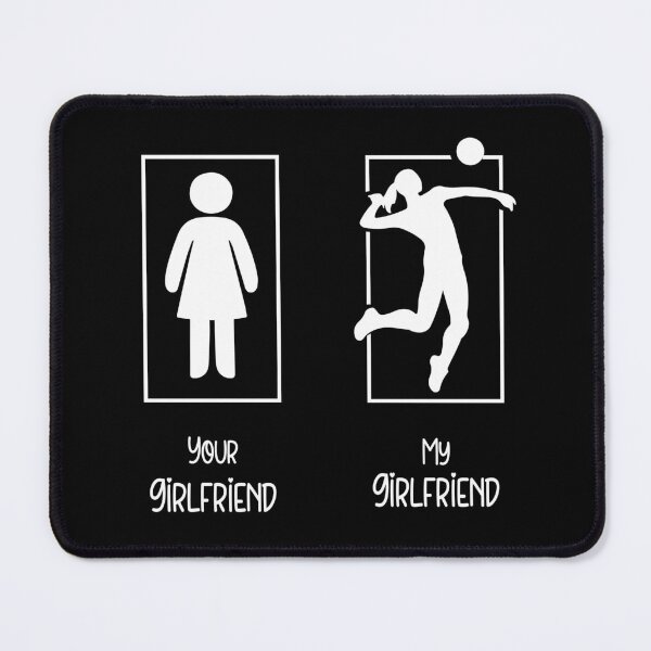 Item preview, Your Girlfriend Vs My Girlfriend Romantic Couple Idea For Volleyball Lover  designed and sold by ZETTIF ⭐⭐⭐⭐⭐.