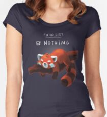 Red panda day Women's Fitted Scoop T-Shirt