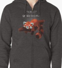Roter Panda Tag Hoodie mit Reißverschluss