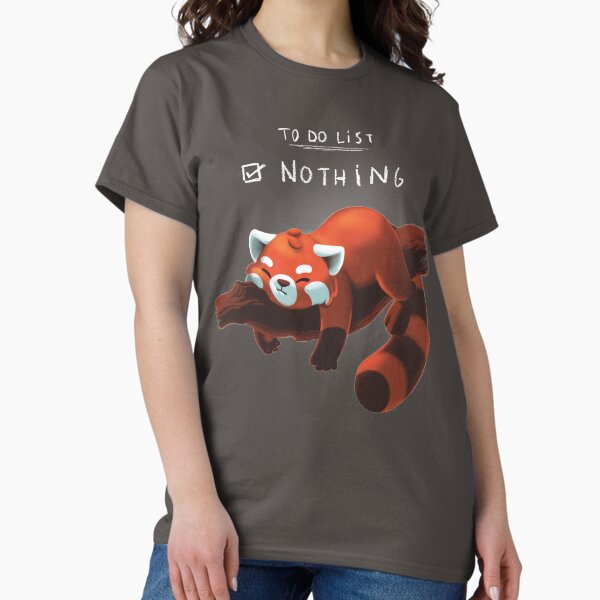Item preview, Red Panda Day - to Do List Nothing - Cute Fluffy Animal - Procrastinate designed and sold by BlancaVidal.