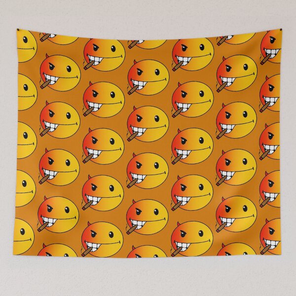 Item preview, Half Good & Half Evil Smiley Face designed and sold by RawSunArt.