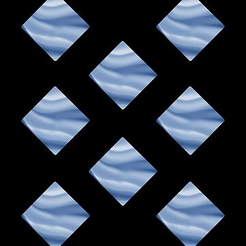 Artwork thumbnail, Blue Cream Minimalist Diamond Pattern by BlazeraptorGirl