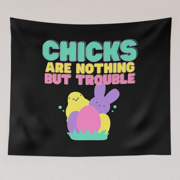 Item preview, Easter Bunny Chicks Are Trouble Basket Gift designed and sold by GrynszpanDezign.