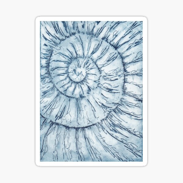 Ammonite no.34 - 100 ammonite project Sticker