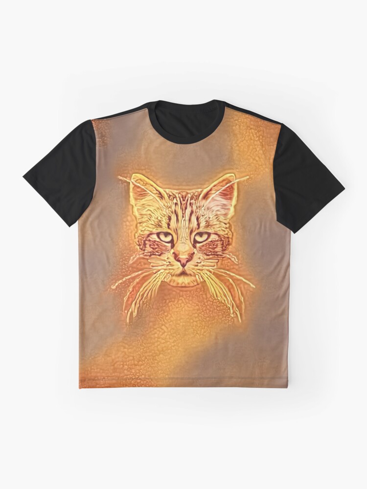 Alternate view of Golden Cat #Art Graphic T-Shirt