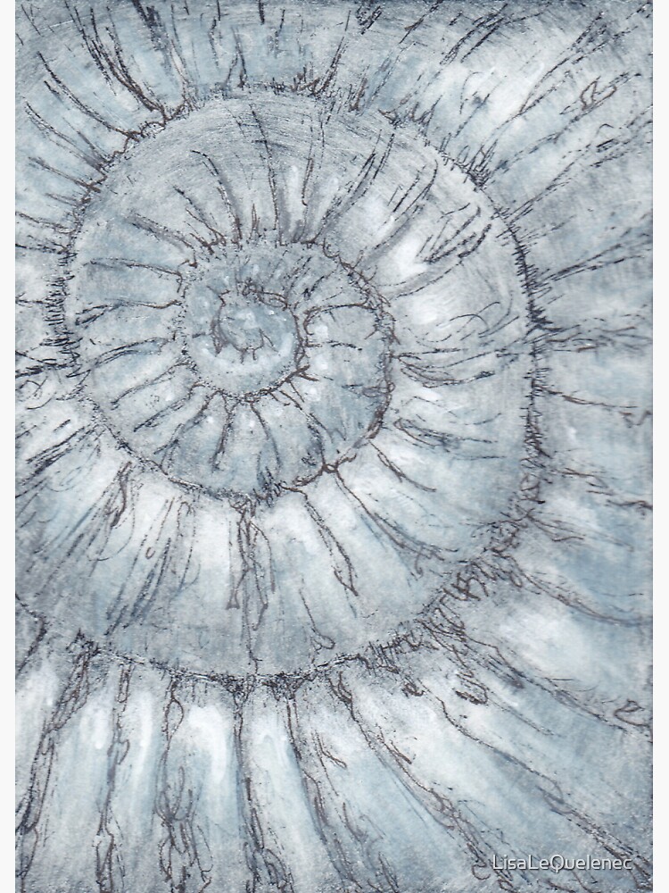 Thumbnail 3 of 3, Sticker, Ammonite no.89 - 100ammonites project designed and sold by LisaLeQuelenec.