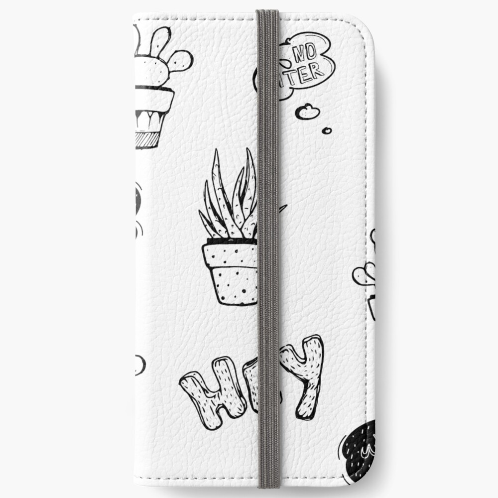 Funky Cactus Pattern iPhone Wallet