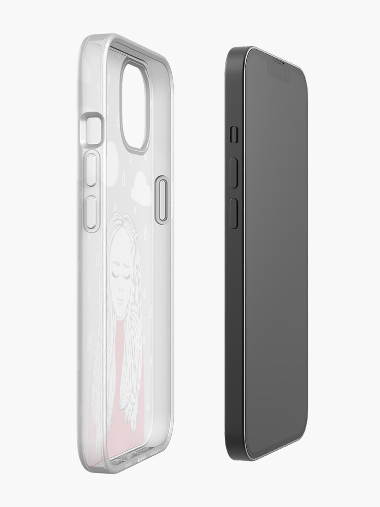 Alternate view of Happy girl in the rain iPhone Case