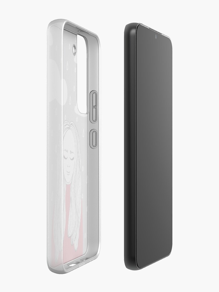 Alternate view of Happy girl in the rain Samsung Galaxy Phone Case