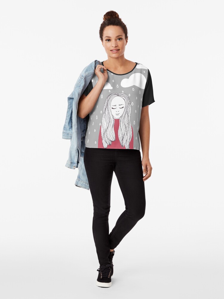 Alternate view of Happy girl in the rain Chiffon Top