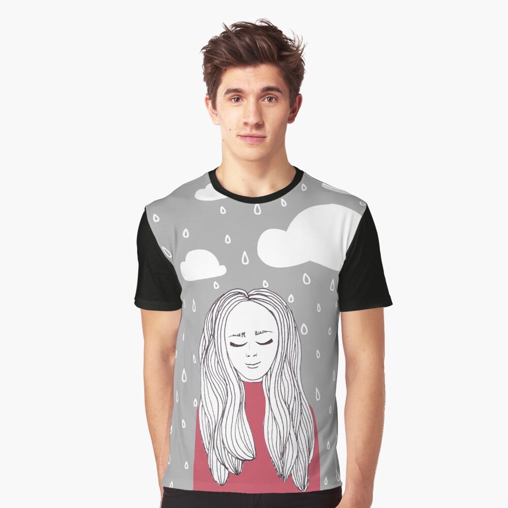 Happy girl in the rain Graphic T-Shirt