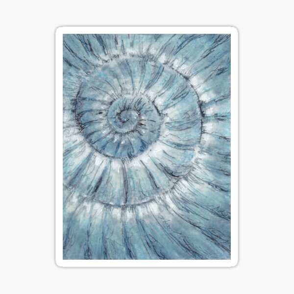 Ammonite no.90 - 100 ammonites project Sticker