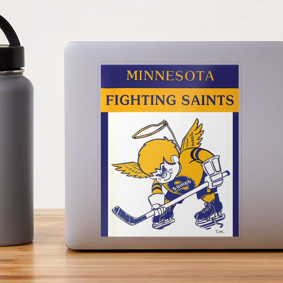 Minnesota Fighting Saints WHA Hockey Classic T-Shirt Sticker for Sale by  Dennyulz