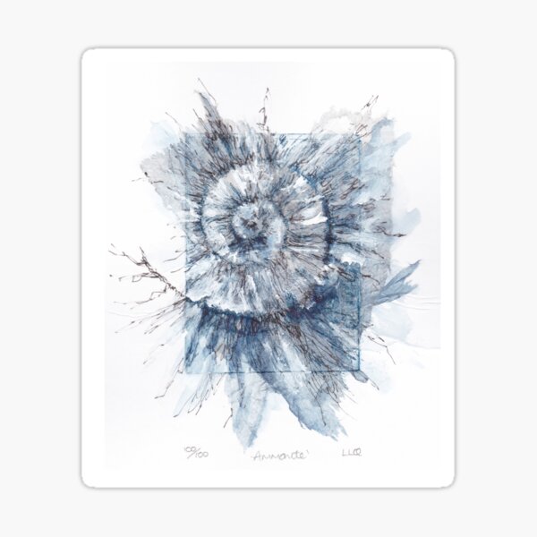 Ammonite no.100 - 100 ammonites project Sticker