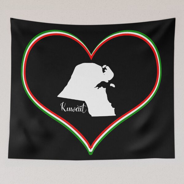 Item preview, Black Heart Map Kuwait designed and sold by Astralia.