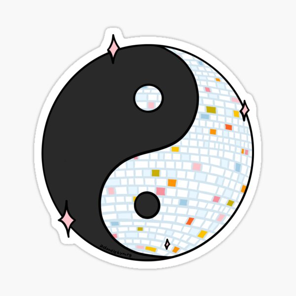 Artikel-Vorschau von Yin-Yang-Disco-Kugel, designt und verkauft von doodlebymeg.