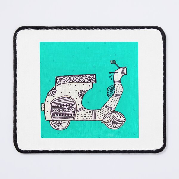 Item preview, Teal Scooty/Scooter Indi Pop Art designed and sold by with-anugraha.