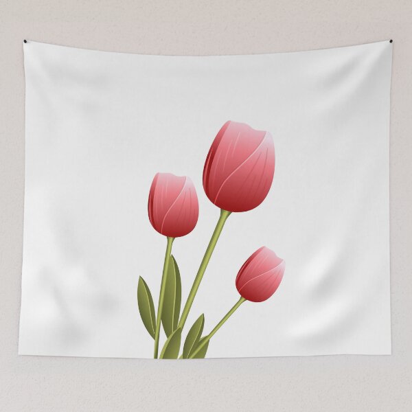 Item preview, Spring Tulips, Lovely Spring Tulips Flower, Red Pink Flower designed and sold by MamineShop.
