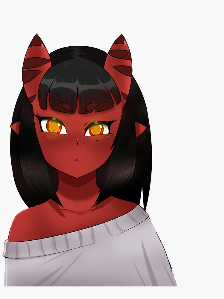 "Meru The Succubus" Sticker For Sale By UBlueDuck | Redbubble