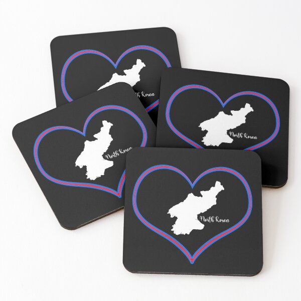 Item preview, Black heart North Korea map designed and sold by Astralia.