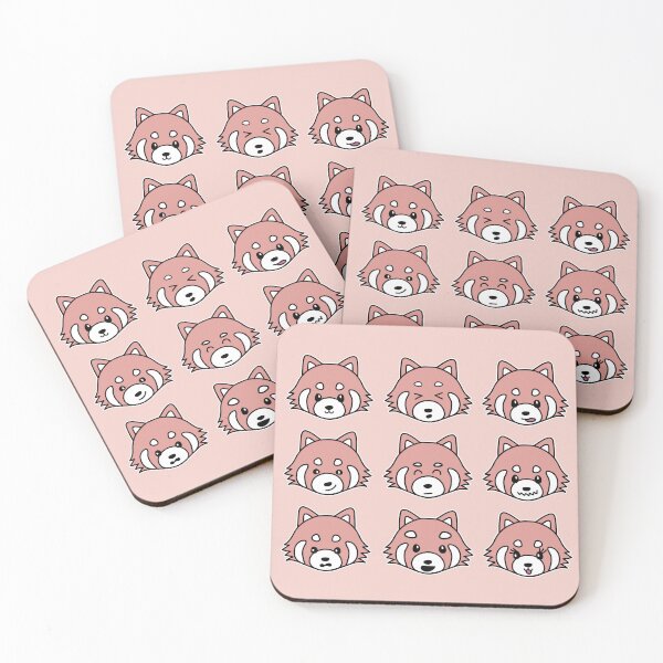 Item preview, Kawaii Red Panda Faces - Aesthetic Peach designed and sold by Good-Find.