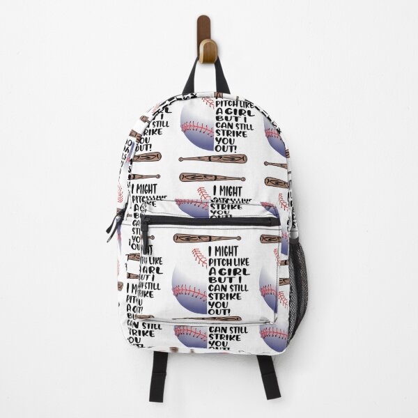 Item preview, I might pitch like a girl but I can still strike you out anytime! designed and sold by TJHstudio.