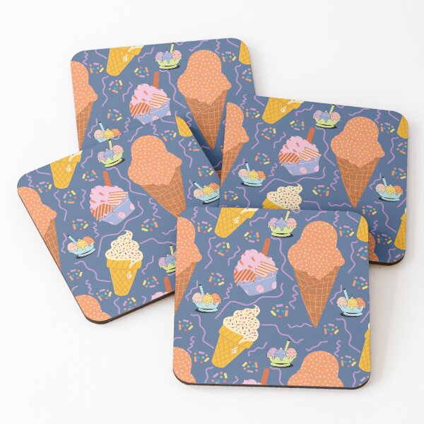 Item preview, Vintage Retro Ice Cream Party Seamless Pattern designed and sold by Itaya Art.