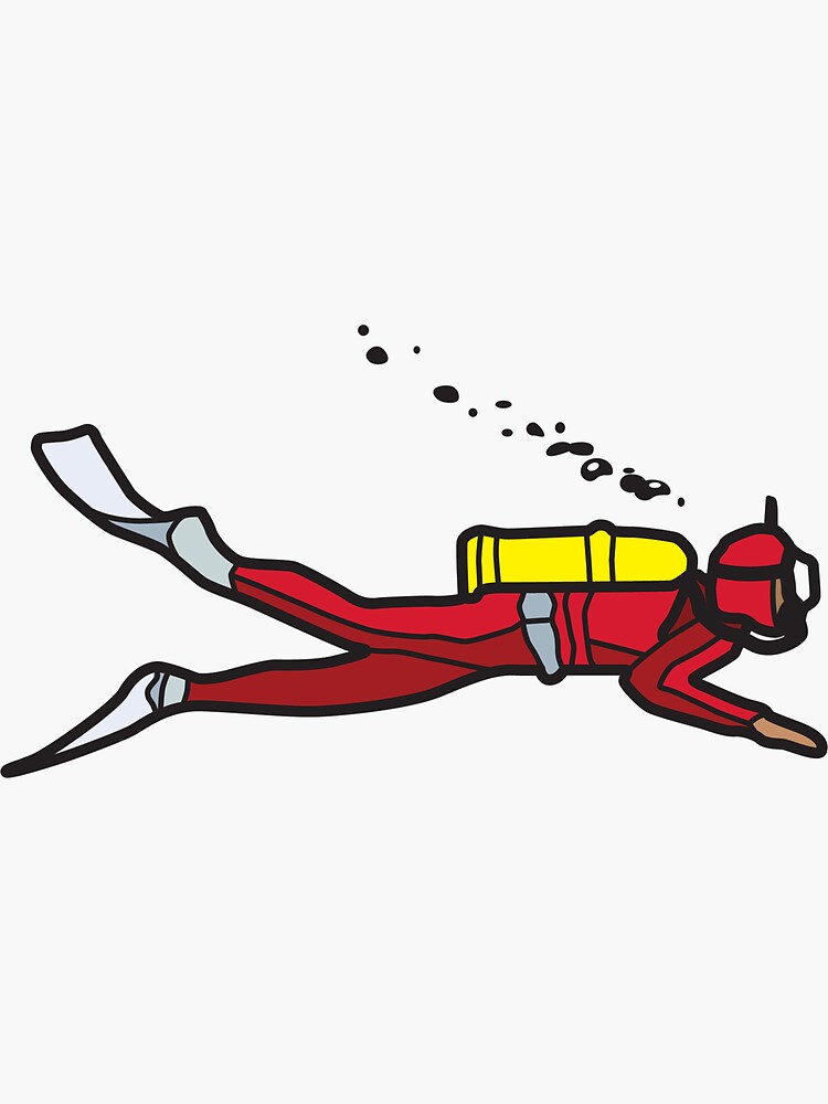 Red diver by trebordesign