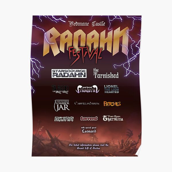 Elden Ring Radahn Festival Poster Poster