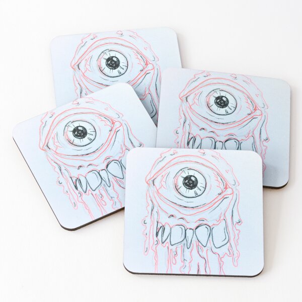 Item preview, Toothy Eyeball Monster Artwork by Jolene Edwards designed and sold by CurlyClaraBelle.
