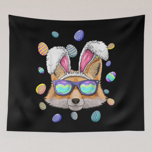 Item preview, Fox Easter Bunny Ears Funny Easter Eggs Hunting  designed and sold by doriaali.