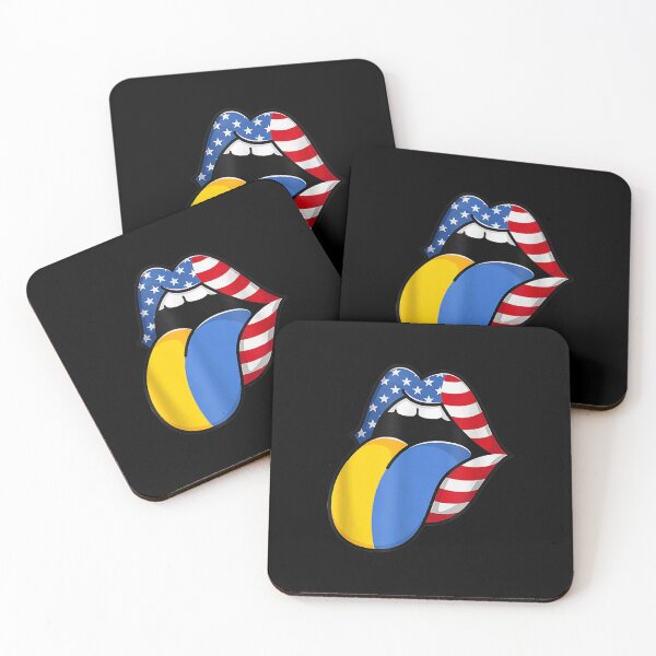 Item preview, Funny Proud Ukrainian American Lips Ukraine Usa Flag Gift  designed and sold by doriaali.