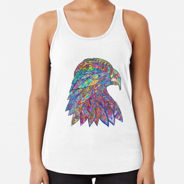 Bald eagle mandala Racerback Tank Top